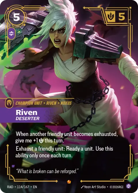 Riven, Deserter RAD-114/167 · Radiance
