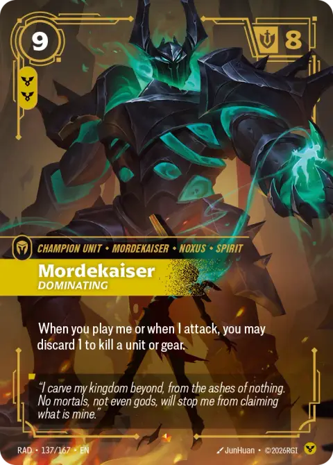 Mordekaiser, Dominating RAD-137/167 · Radiance