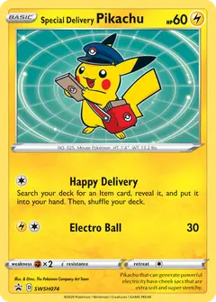 Special Delivery Pikachu SWSH074 · Promo SWSH
