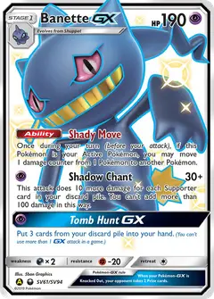 Banette-GX SV61 · Verborgenes Schicksal Glitzer-Tresor