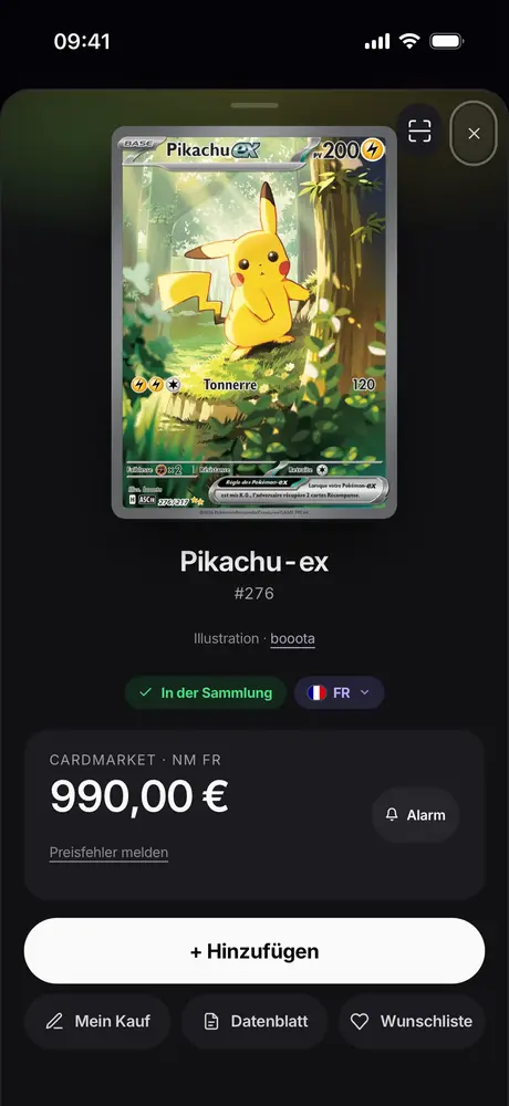 Die Kartenseite in der App
