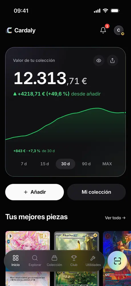 El valor de una colección en la app